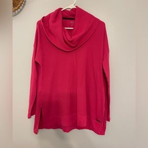 Hot Pink Calvin Klein Thermal with cowl neck